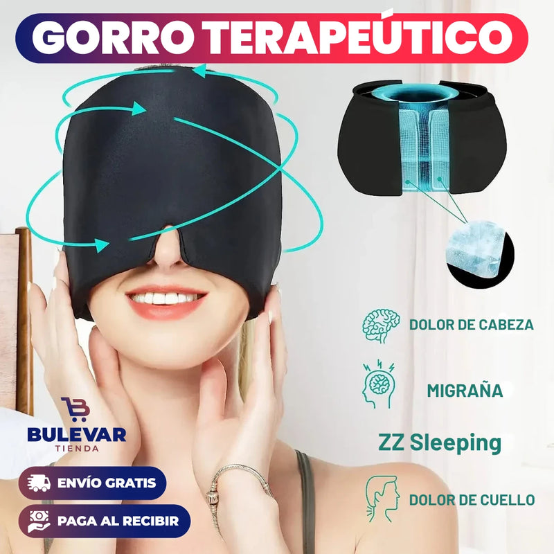GORRO GEL PARA DOLORES DE CABEZA Y MIGRAÑA FÓRMULA AMERICANA