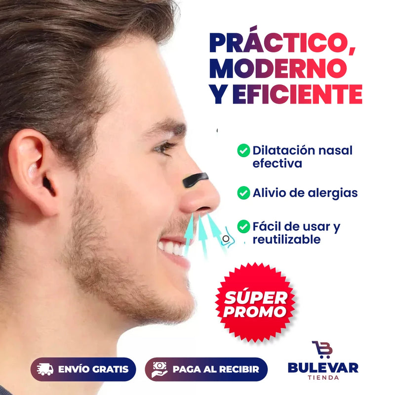 SET DE TIRAS NASALES MAGNÉTICAS ANTIRRONQUIDOS Y DEPORTIVAS