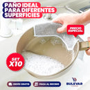 SET X10 PAÑOS MÁGICOS CON ACERO INOXIDABLE PARA COCINA